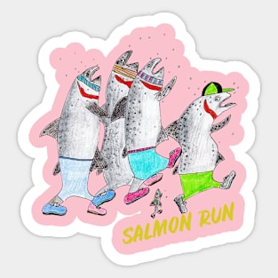Salmon Run Sticker